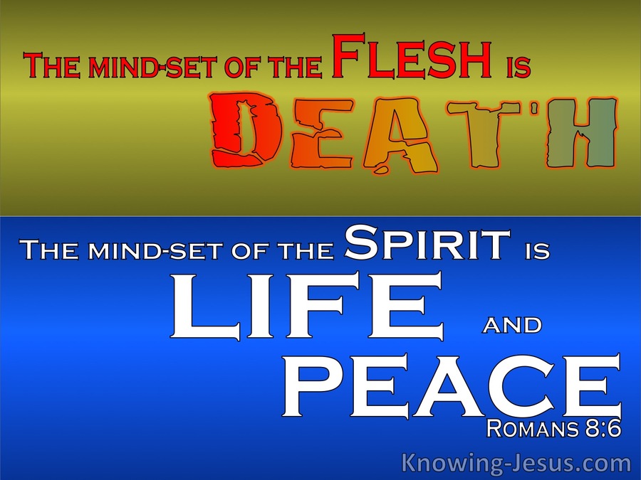Romans 8:6 The Mindset Of The Flesh And Spirit (red)
